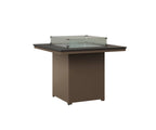 Numa 47" Sq Fire Table Counter Rockwood Outdoor Furniture MGP Black MGP Clay 
