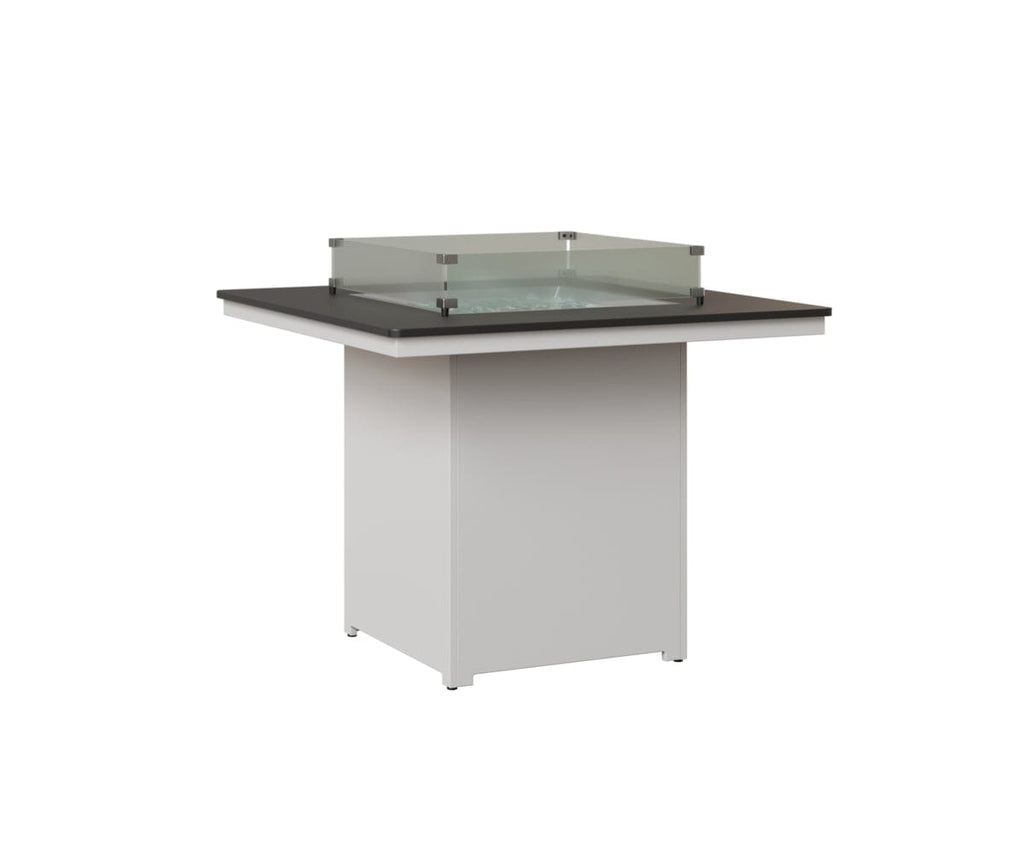 Numa 47" Sq Fire Table Counter Rockwood Outdoor Furniture MGP Black MGP White 