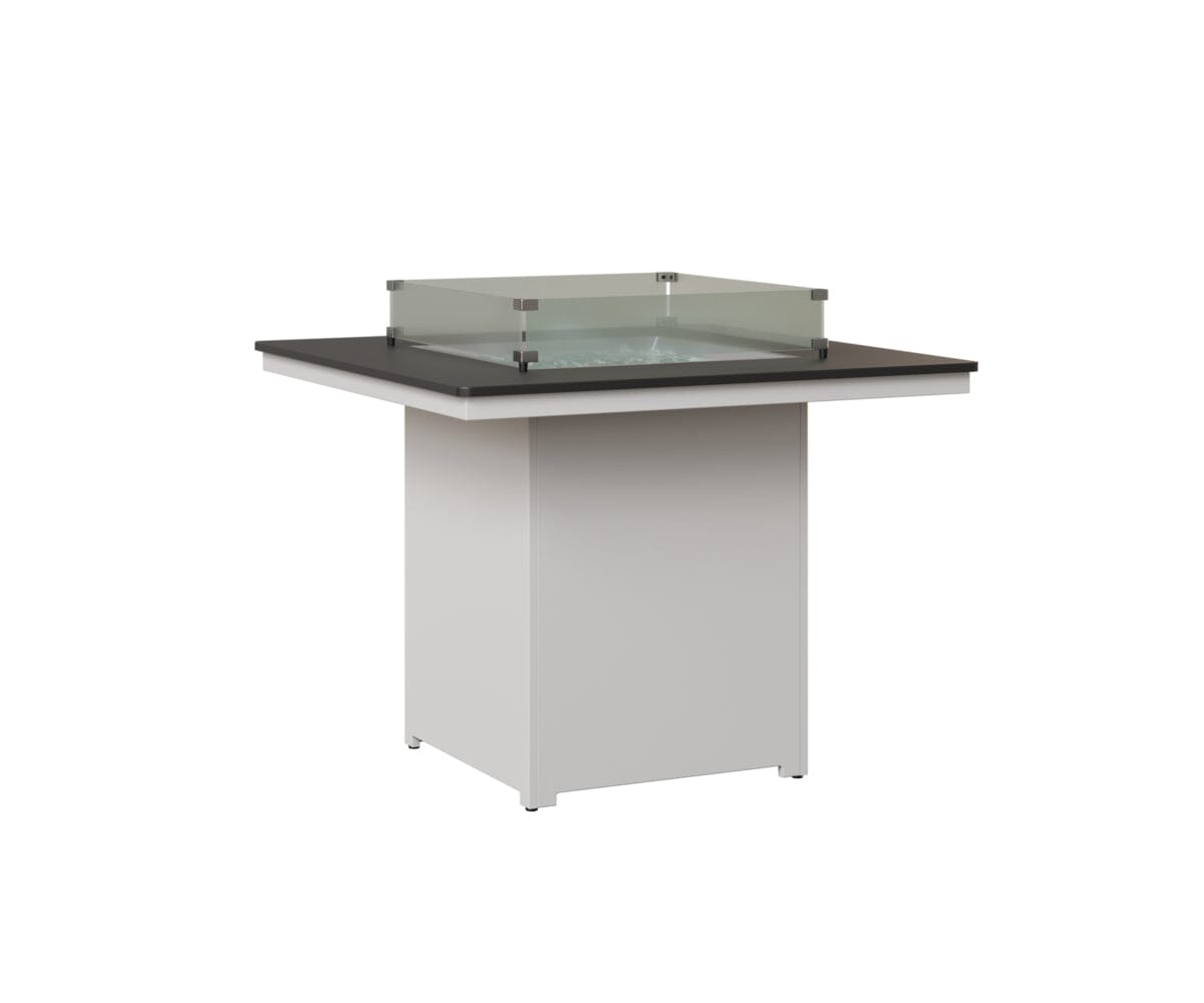 Numa 47" Sq Fire Table Counter Rockwood Outdoor Furniture MGP Black MGP White 