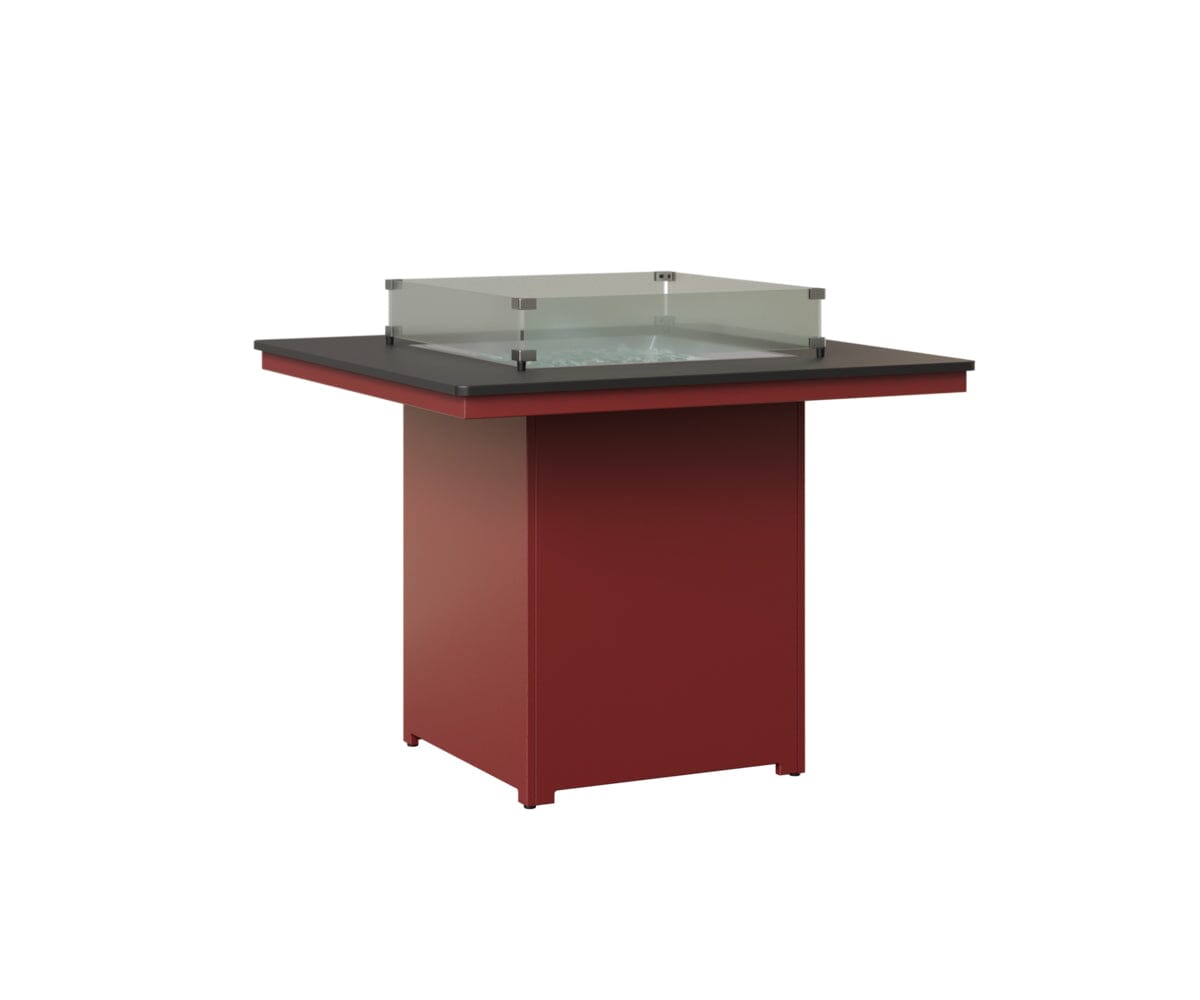 Numa 47" Sq Fire Table Counter Rockwood Outdoor Furniture MGP Black MGP Red 