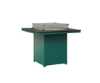 Numa 47" Sq Fire Table Counter Rockwood Outdoor Furniture MGP Black MGP Teal 