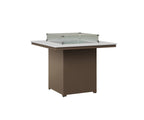 Numa 47" Sq Fire Table Counter Rockwood Outdoor Furniture MGP White MGP Clay 
