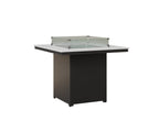 Numa 47" Sq Fire Table Counter Rockwood Outdoor Furniture MGP White MGP Black 