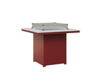 Numa 47" Sq Fire Table Counter Rockwood Outdoor Furniture MGP White MGP Red 