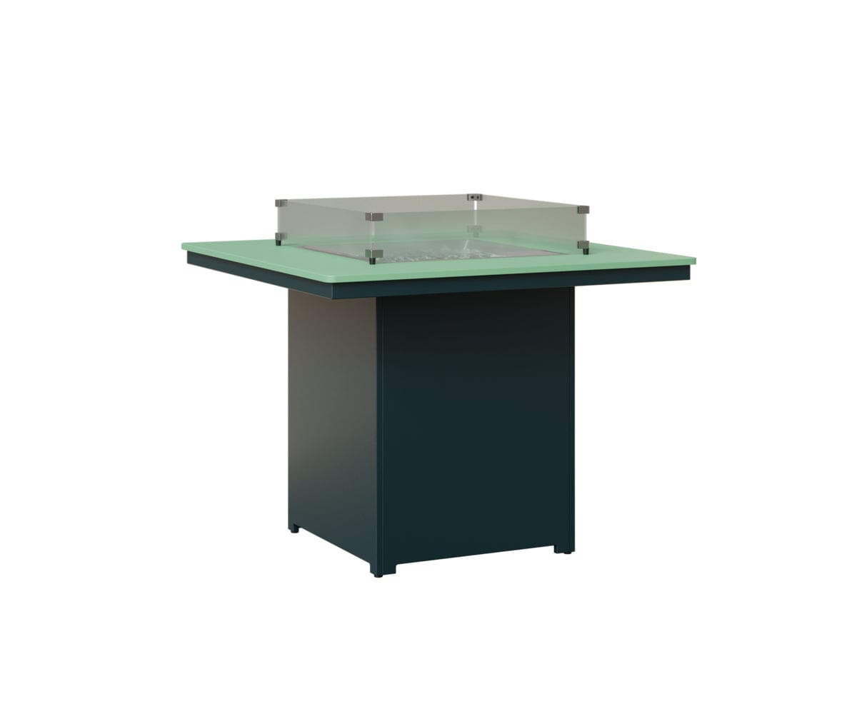 Numa 47" Sq Fire Table Counter Rockwood Outdoor Furniture MGP Mint MGP Berry 