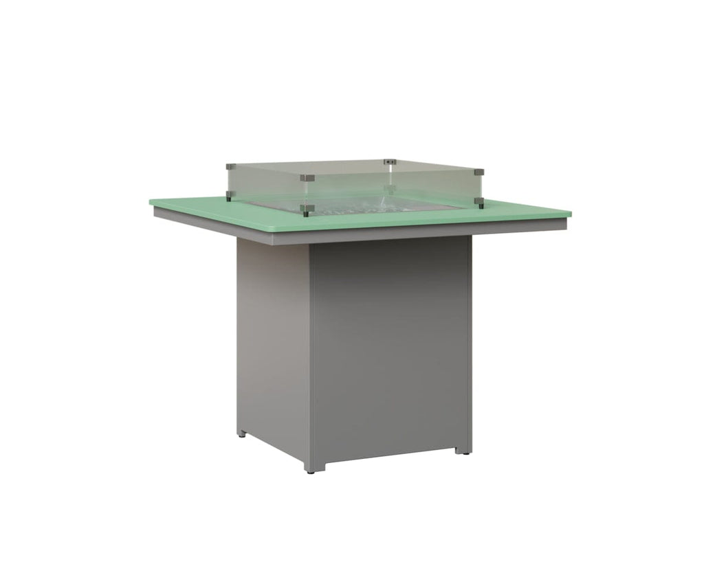 Numa 47" Sq Fire Table Counter Rockwood Outdoor Furniture MGP Mint MGP Fog 