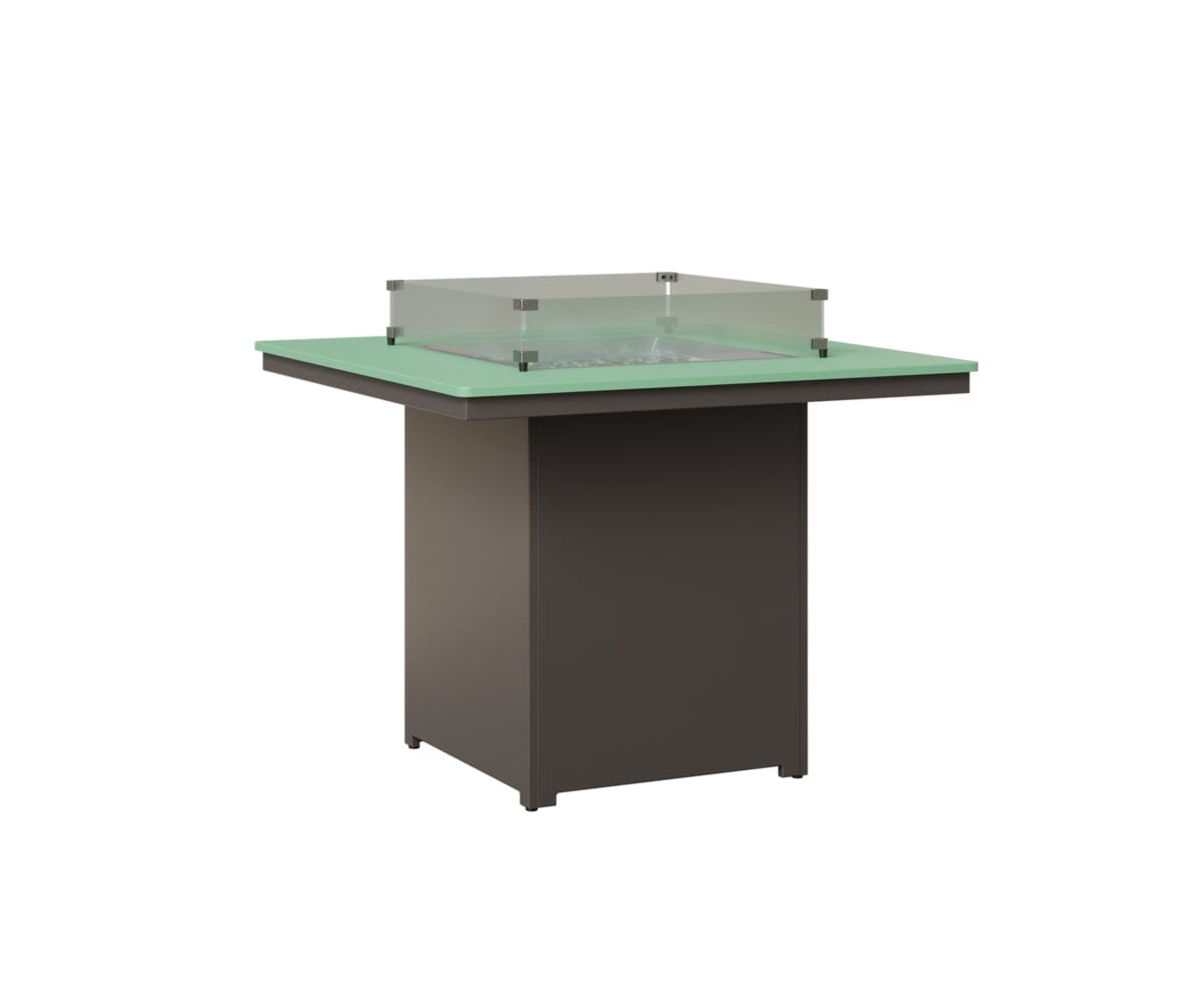 Numa 47" Sq Fire Table Counter Rockwood Outdoor Furniture MGP Mint MGP Graphite 