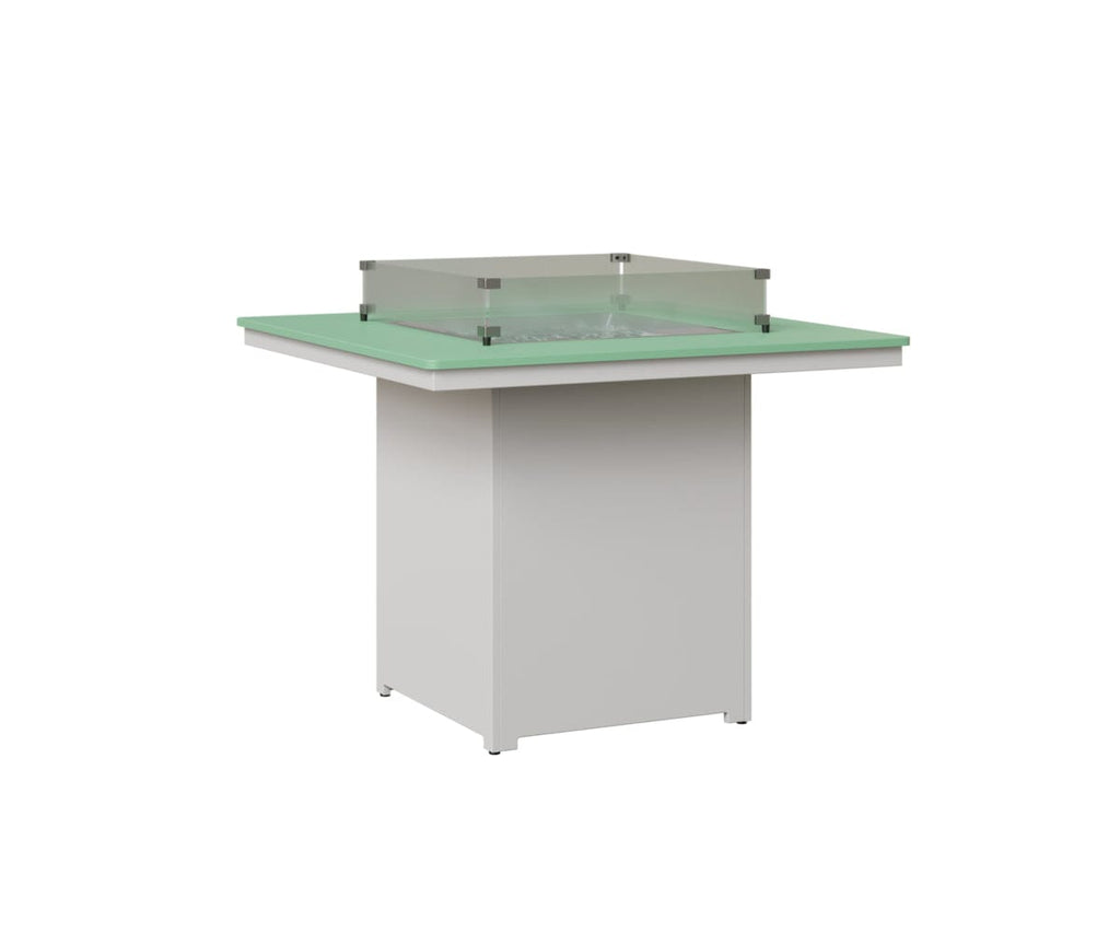 Numa 47" Sq Fire Table Counter Rockwood Outdoor Furniture MGP Mint MGP White 