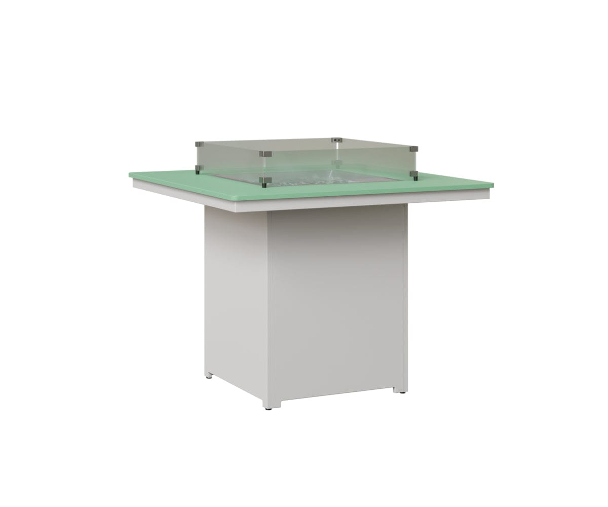 Numa 47" Sq Fire Table Counter Rockwood Outdoor Furniture MGP Mint MGP White 