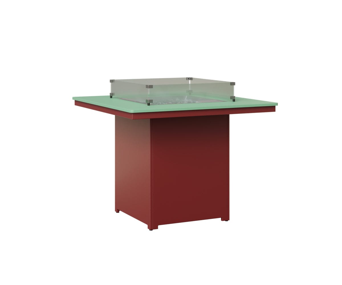 Numa 47" Sq Fire Table Counter Rockwood Outdoor Furniture MGP Mint MGP Red 