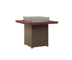 Numa 47" Sq Fire Table Counter Rockwood Outdoor Furniture MGP Red MGP Clay 