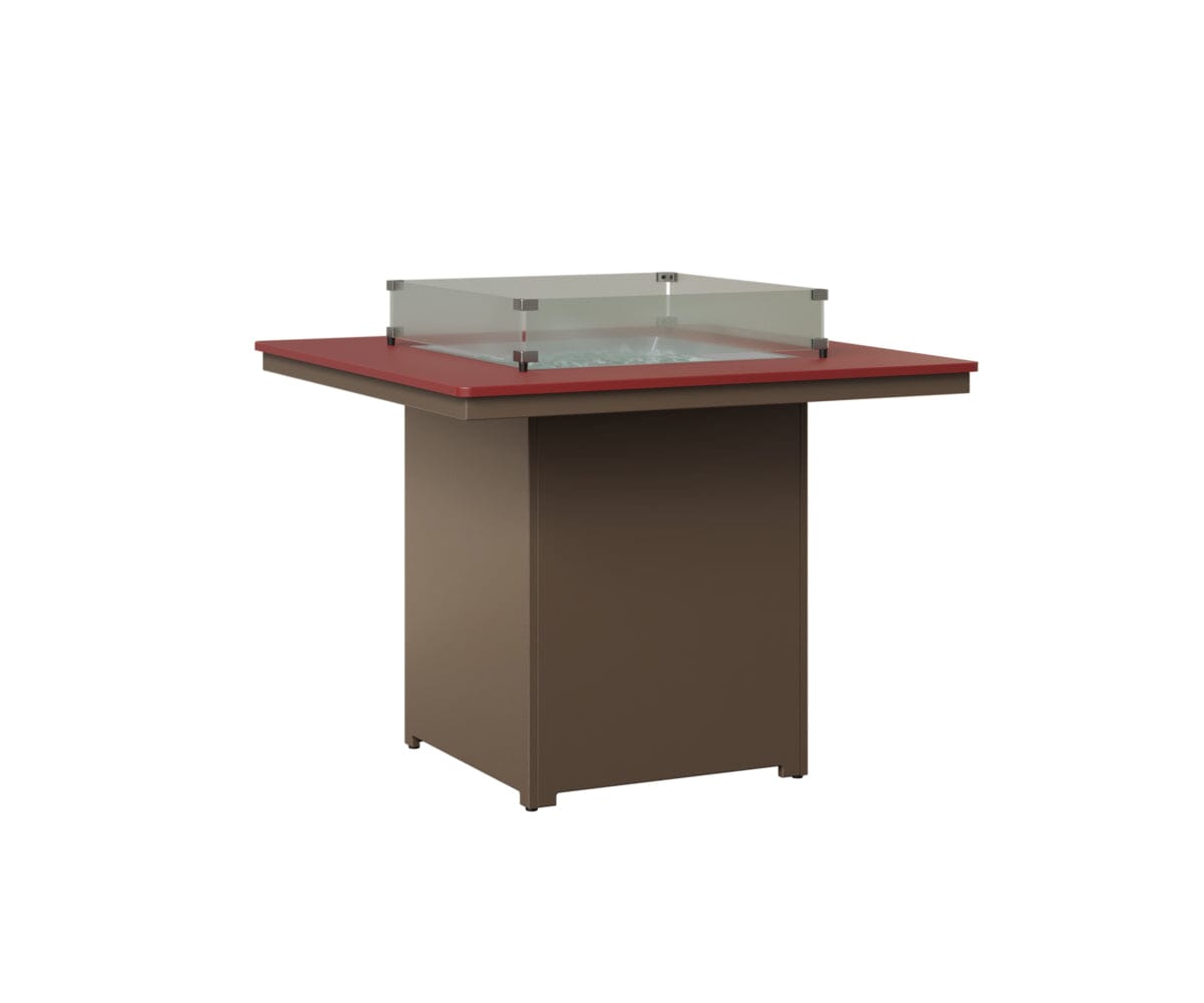 Numa 47" Sq Fire Table Counter Rockwood Outdoor Furniture MGP Red MGP Clay 