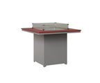 Numa 47" Sq Fire Table Counter Rockwood Outdoor Furniture MGP Red MGP Fog 