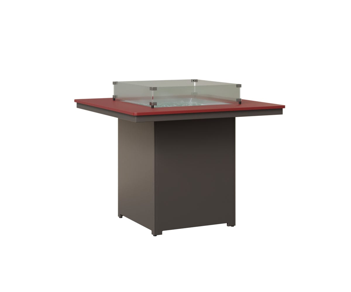 Numa 47" Sq Fire Table Counter Rockwood Outdoor Furniture MGP Red MGP Graphite 