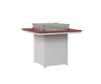 Numa 47" Sq Fire Table Counter Rockwood Outdoor Furniture MGP Red MGP White 