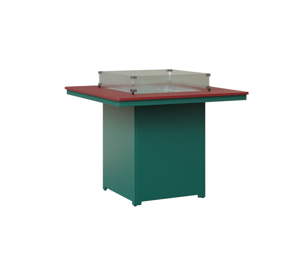 Numa 47" Sq Fire Table Counter Rockwood Outdoor Furniture MGP Red MGP Teal 