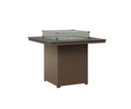 Numa 47" Sq Fire Table Counter Rockwood Outdoor Furniture Hammered Top: Stainless MGP Clay 