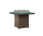 Numa 47" Sq Fire Table Counter Rockwood Outdoor Furniture MGP Teal MGP Clay 