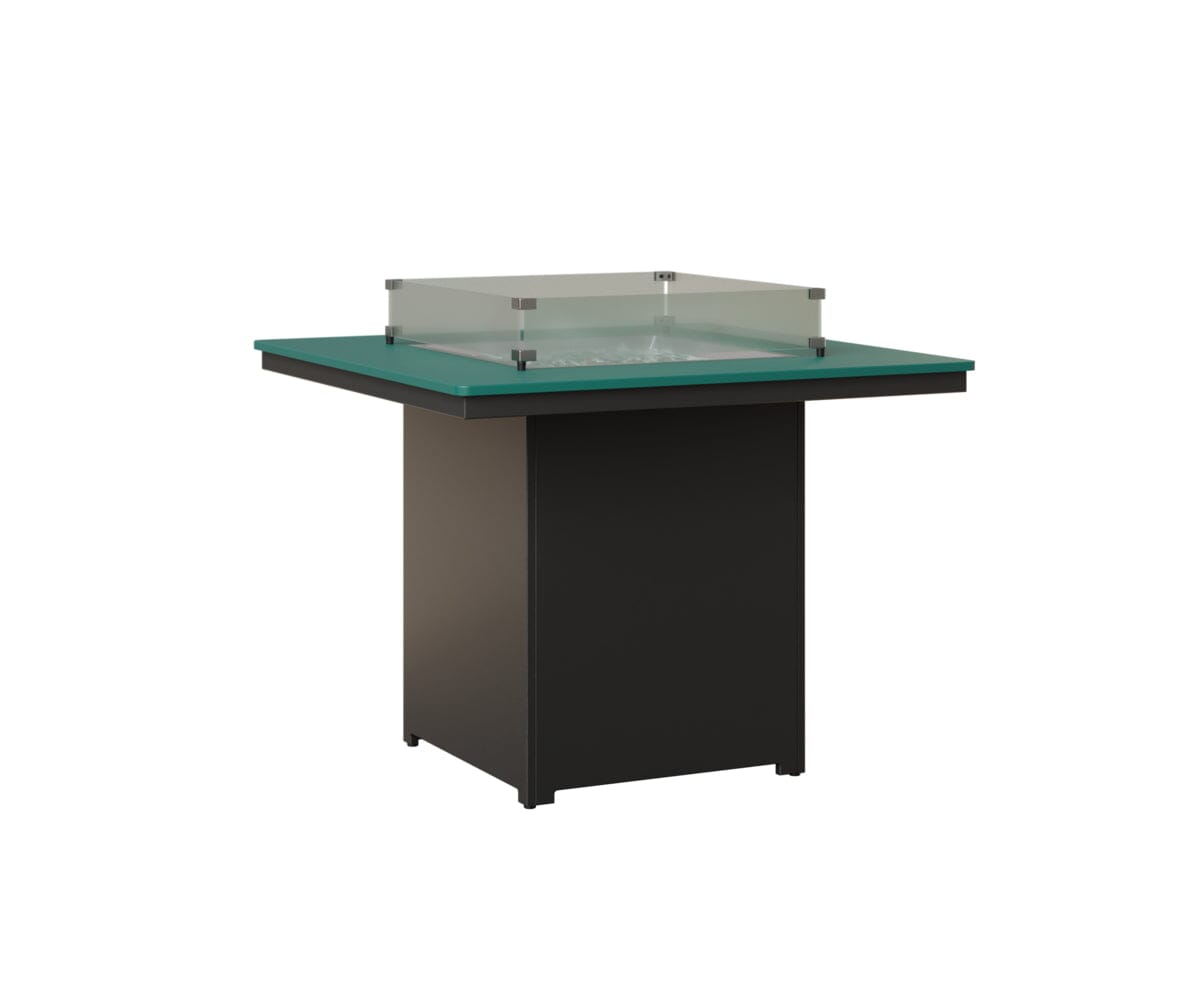 Numa 47" Sq Fire Table Counter Rockwood Outdoor Furniture MGP Teal MGP Black 