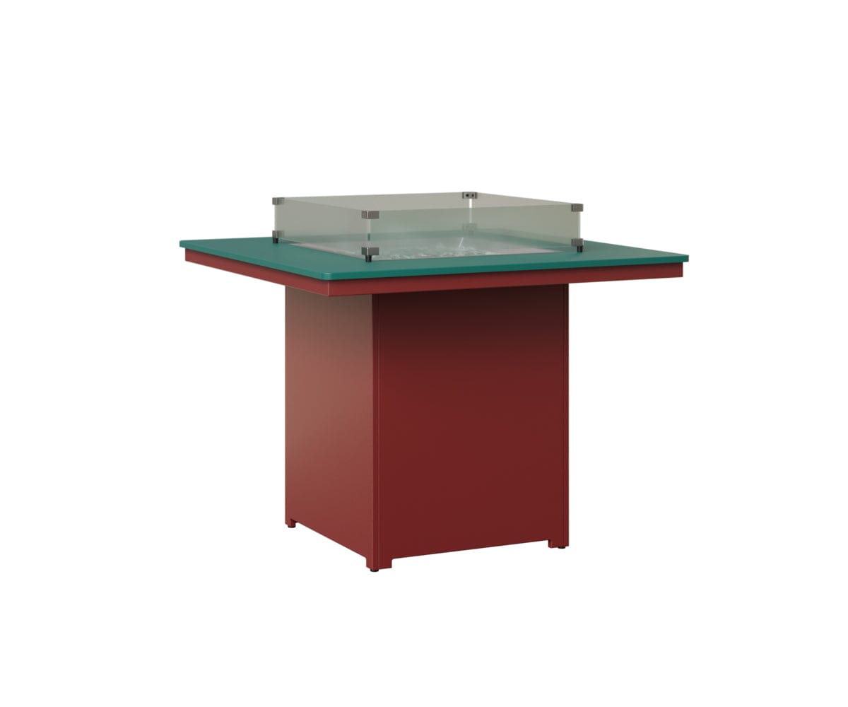 Numa 47" Sq Fire Table Counter Rockwood Outdoor Furniture MGP Teal MGP Red 