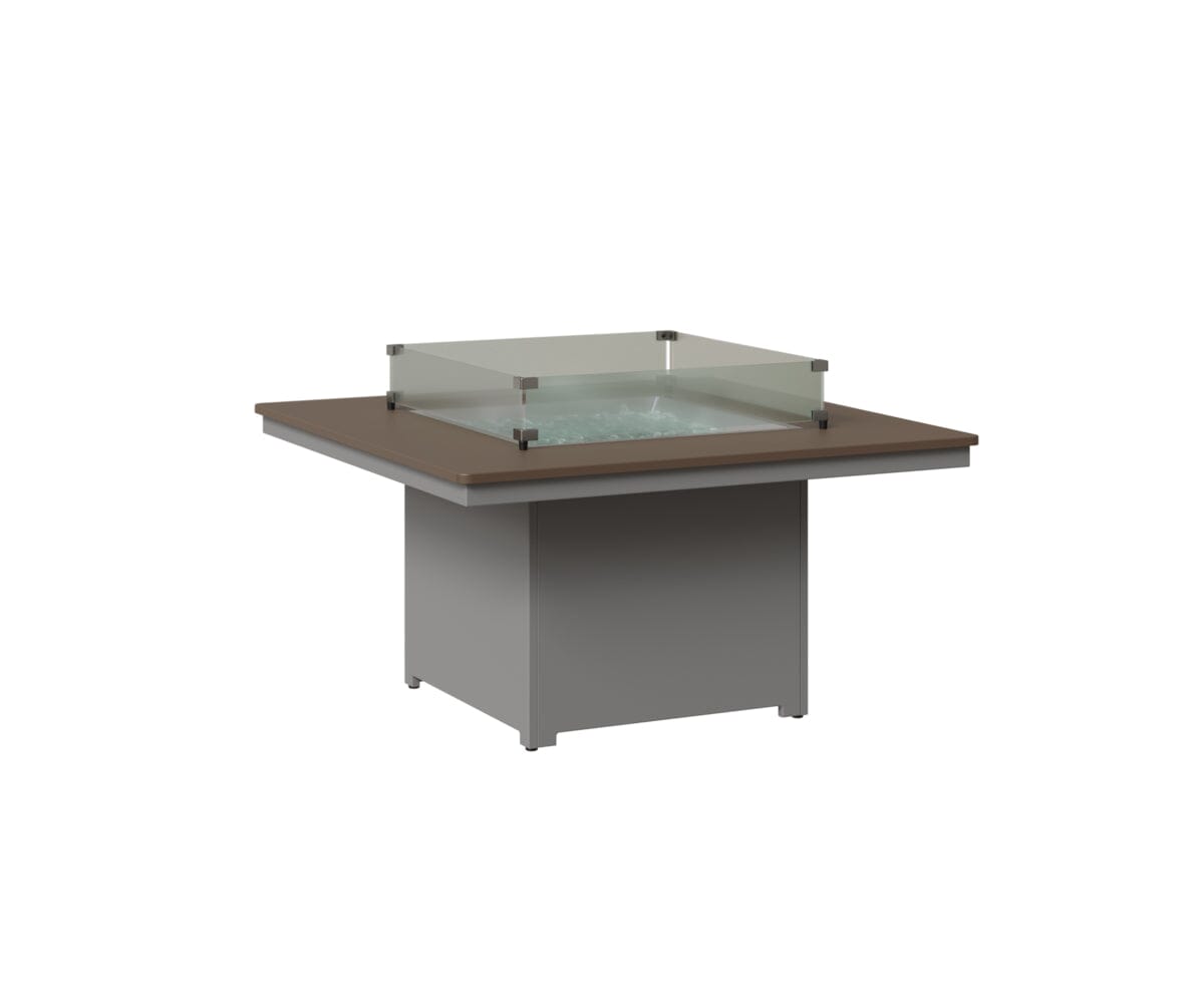 Numa 47" Sq Fire Pit Rockwood Outdoor Furniture Hammered Top: Bronze MGP Fog 