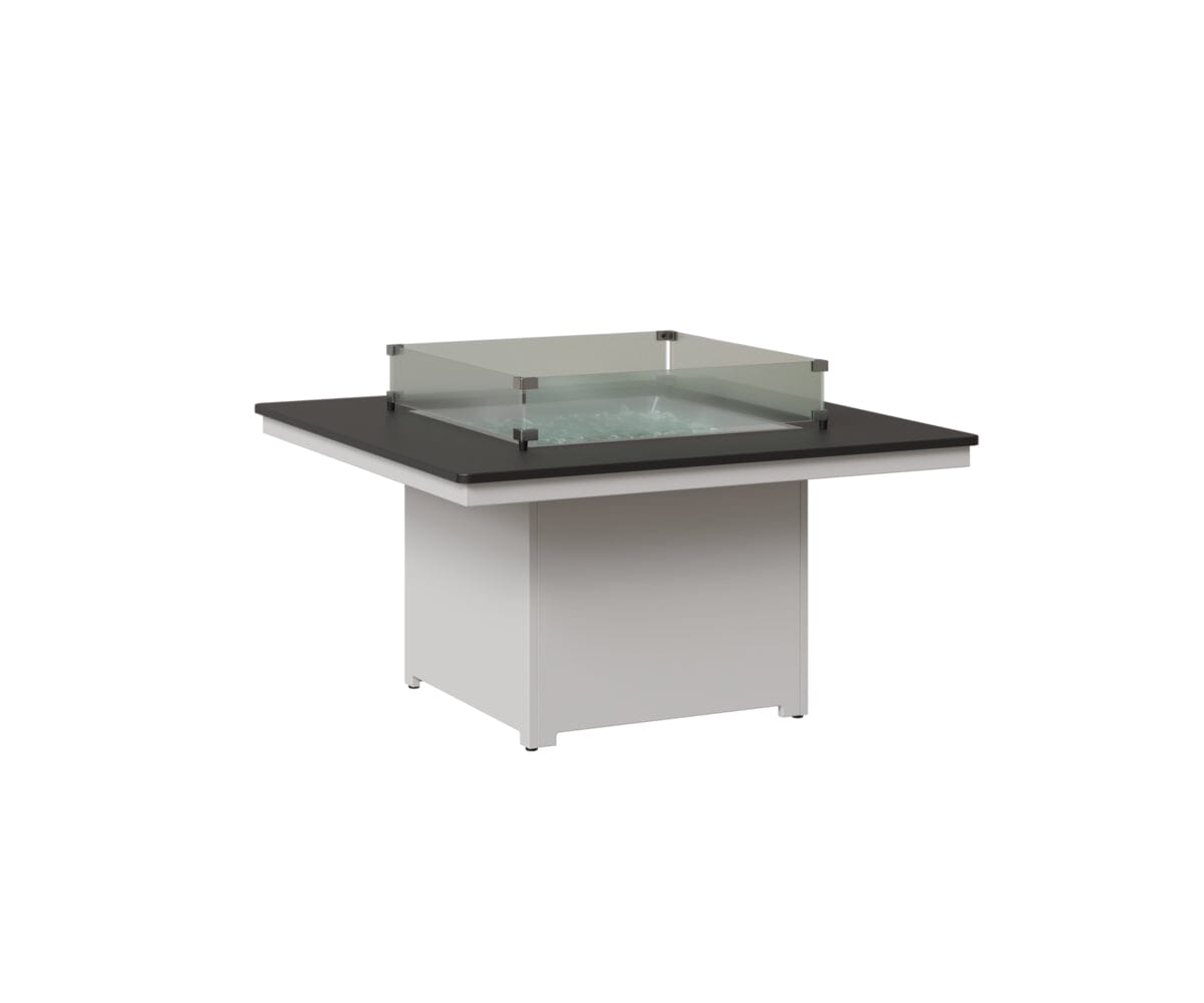 Numa 47" Sq Fire Pit Rockwood Outdoor Furniture MGP Black MGP White 