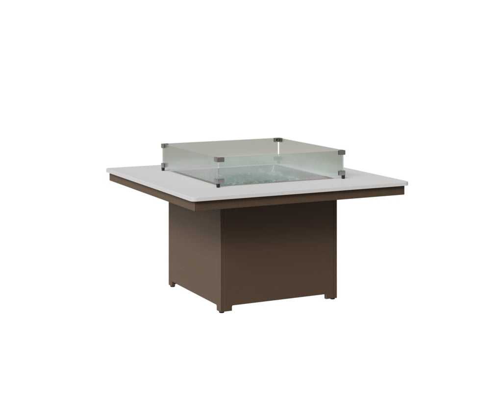 Numa 47" Sq Fire Pit Rockwood Outdoor Furniture MGP White MGP Clay 
