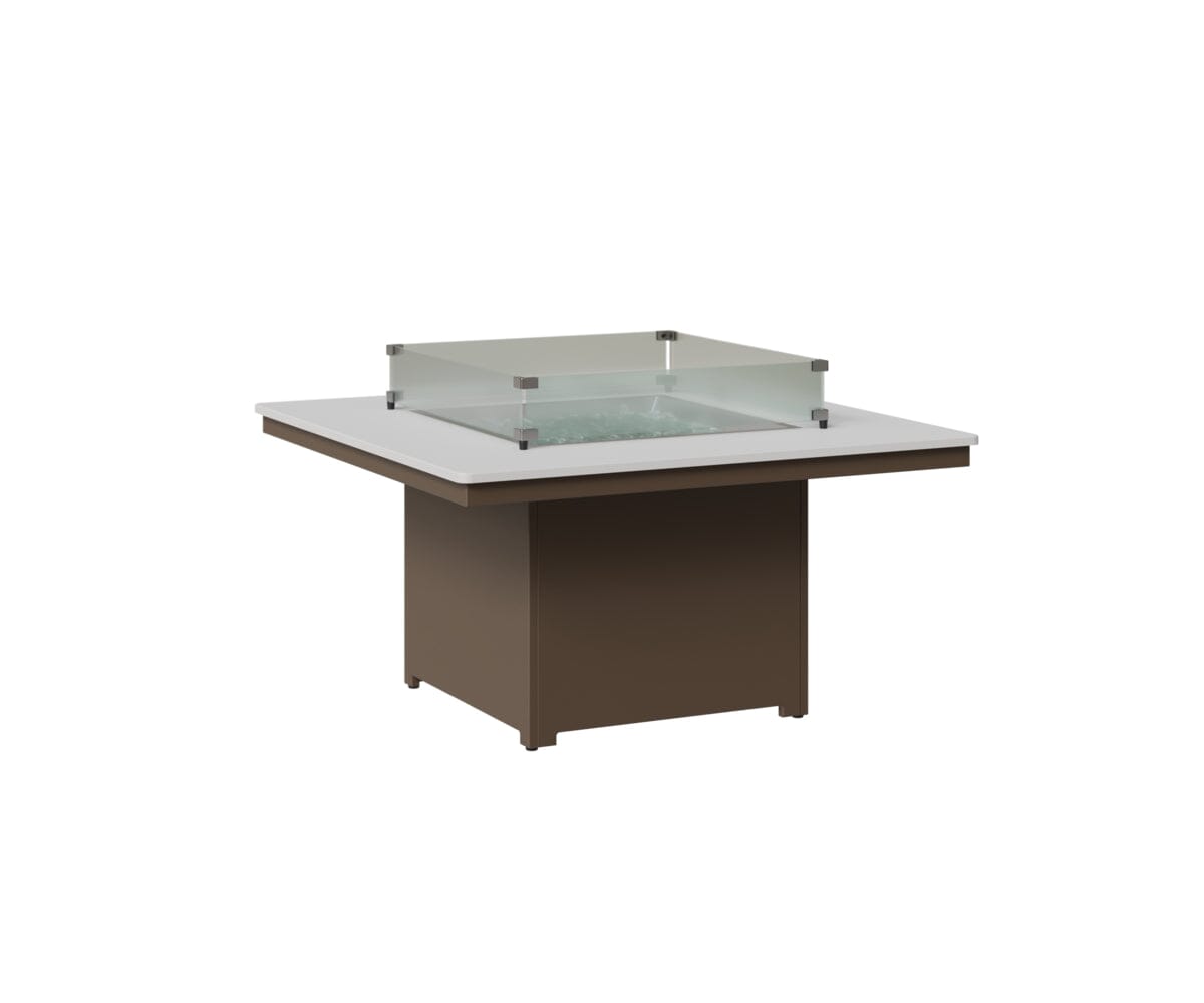 Numa 47" Sq Fire Pit Rockwood Outdoor Furniture MGP White MGP Clay 