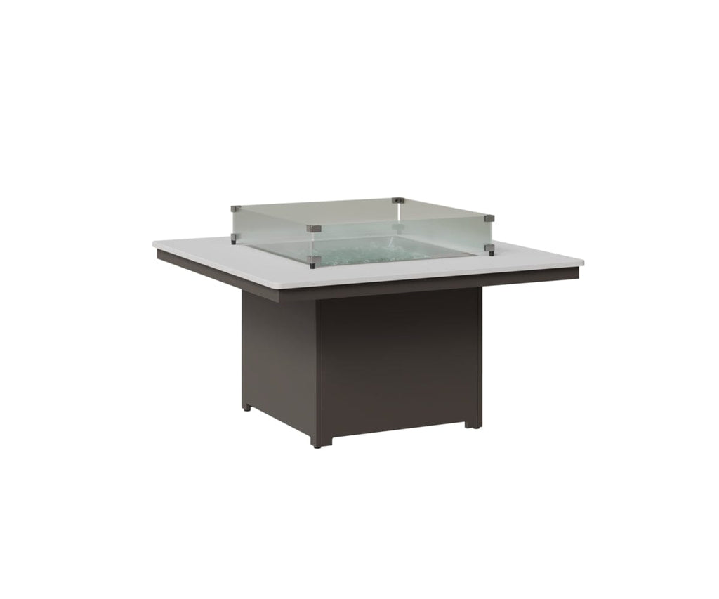 Numa 47" Sq Fire Pit Rockwood Outdoor Furniture MGP White MGP Graphite 