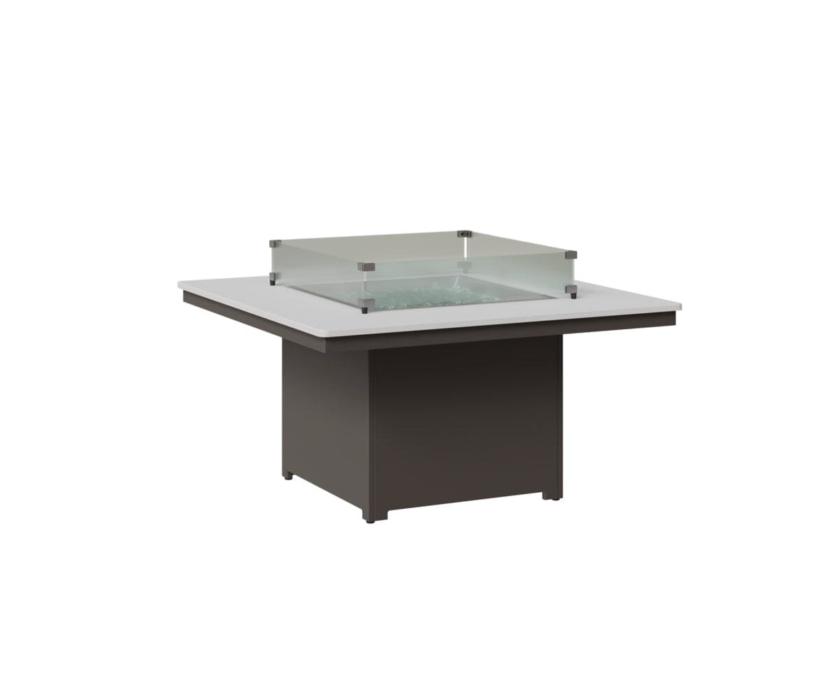 Numa 47" Sq Fire Pit Rockwood Outdoor Furniture MGP White MGP Graphite 