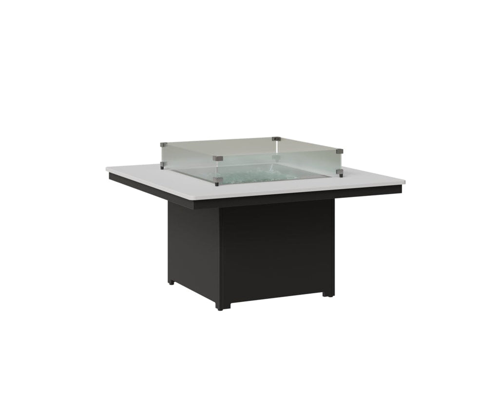 Numa 47" Sq Fire Pit Rockwood Outdoor Furniture MGP White MGP Black 