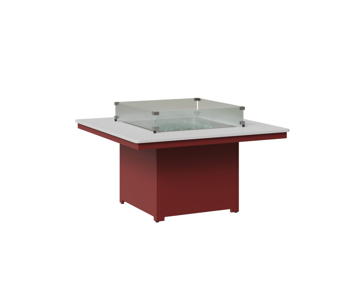 Numa 47" Sq Fire Pit Rockwood Outdoor Furniture MGP White MGP Red 