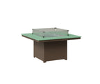 Numa 47" Sq Fire Table Counter Rockwood Outdoor Furniture MGP Mint MGP Clay 