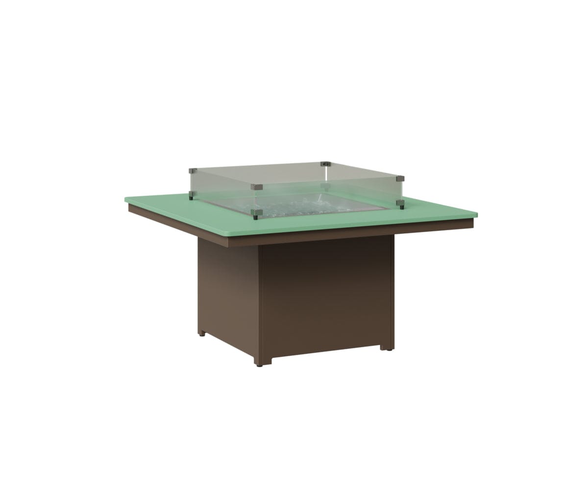 Numa 47" Sq Fire Table Counter Rockwood Outdoor Furniture MGP Mint MGP Clay 