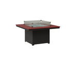 Numa 47" Sq Fire Table Counter Rockwood Outdoor Furniture MGP Red MGP Black 
