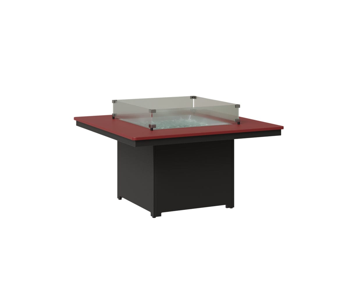 Numa 47" Sq Fire Table Counter Rockwood Outdoor Furniture MGP Red MGP Black 