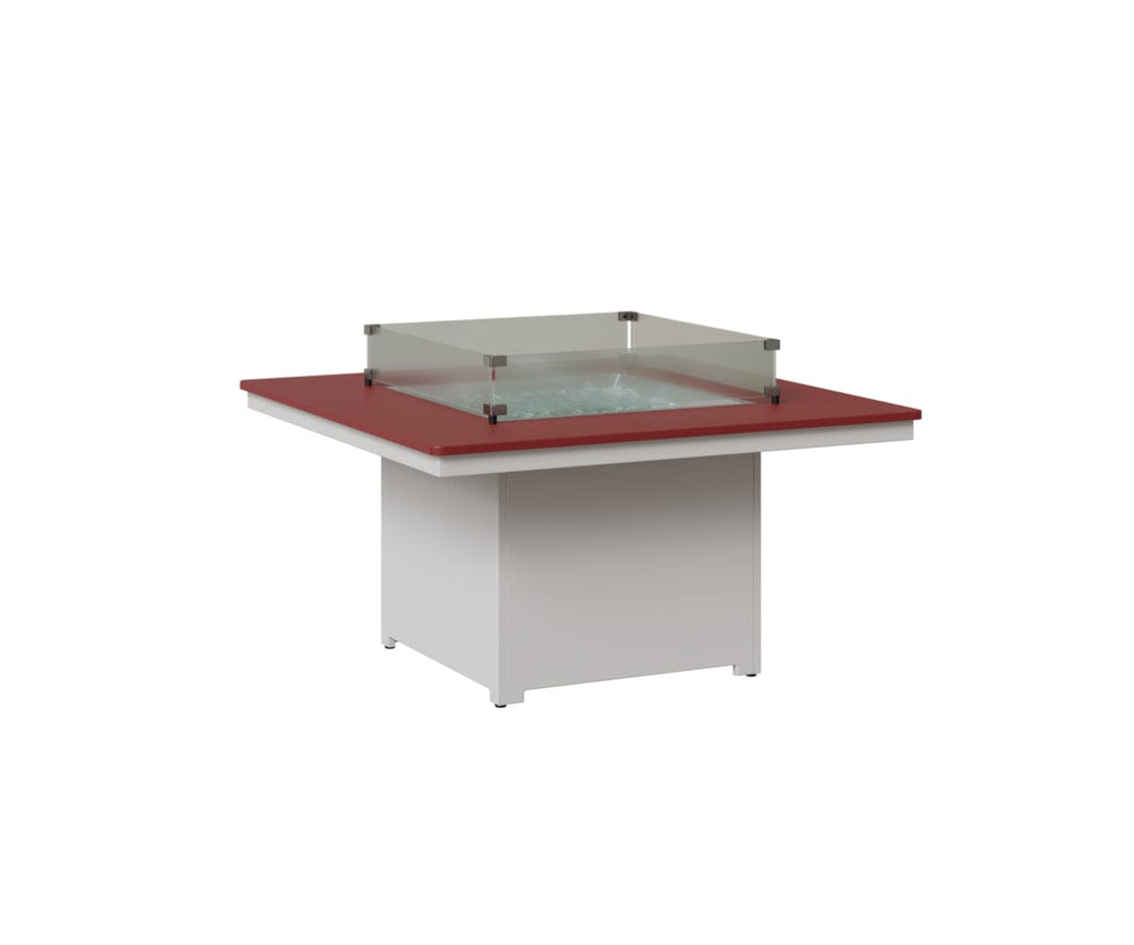 Numa 47" Sq Fire Pit Rockwood Outdoor Furniture MGP Red MGP White 