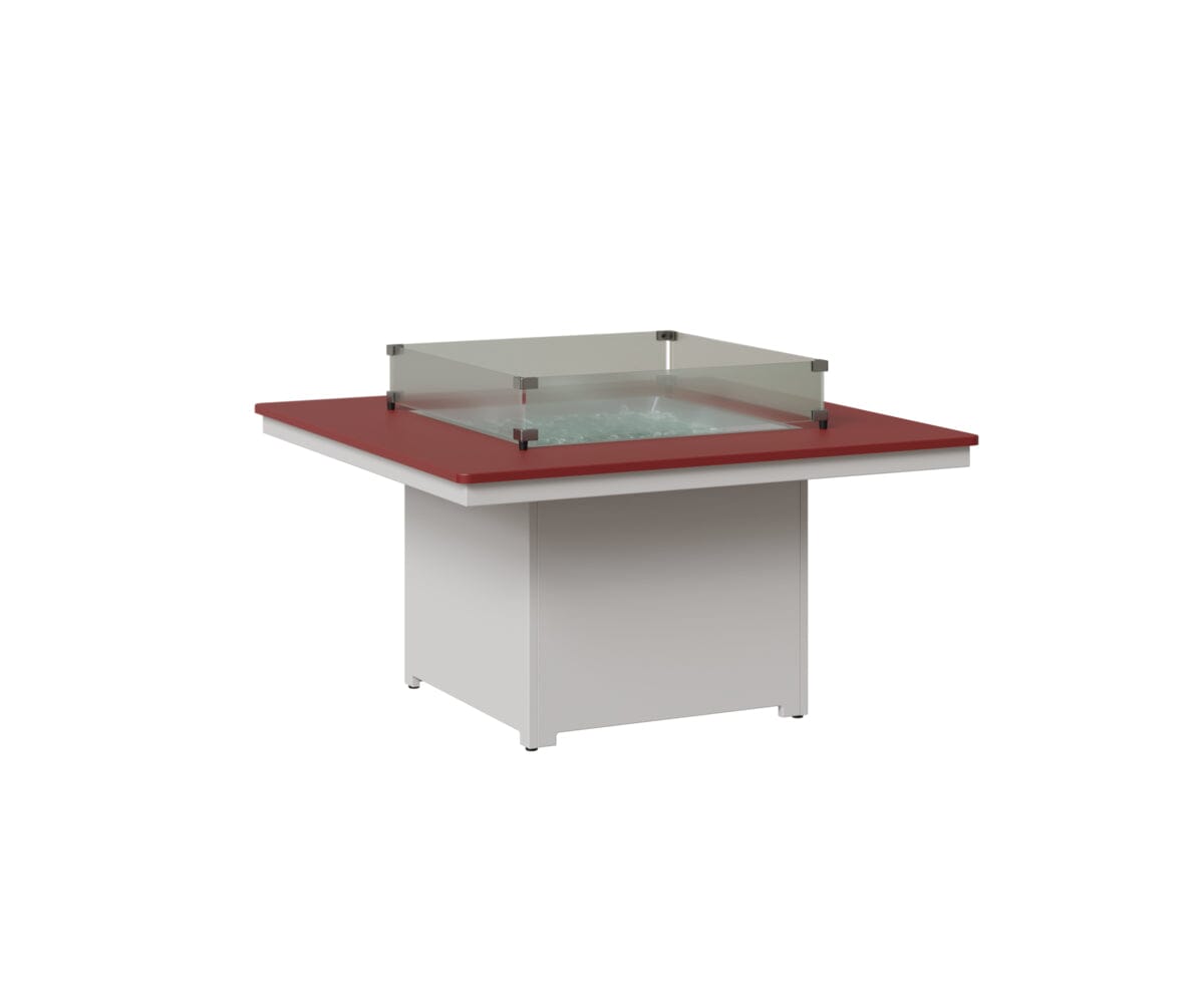 Numa 47" Sq Fire Pit Rockwood Outdoor Furniture MGP Red MGP White 
