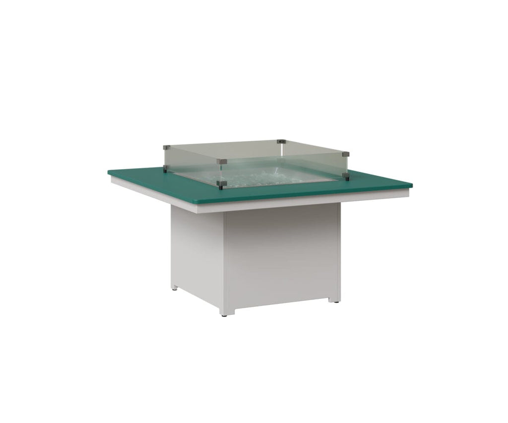 Numa 47" Sq Fire Pit Rockwood Outdoor Furniture MGP Teal MGP White 