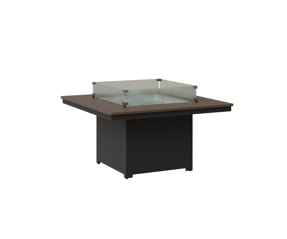 Numa 47" Sq Fire Pit Rockwood Outdoor Furniture Hammered Top: Bronze MGP Black 