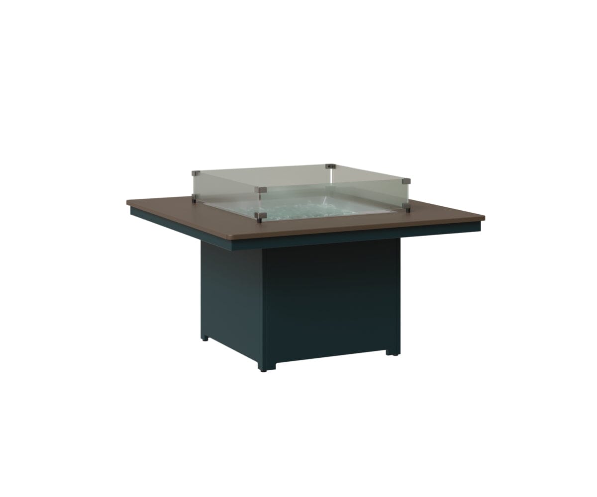 Numa 47" Sq Fire Pit Rockwood Outdoor Furniture Hammered Top: Bronze MGP Berry 