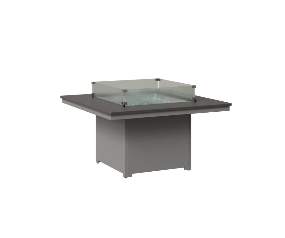 Numa 47" Sq Fire Pit Rockwood Outdoor Furniture Hammered Top: Stainless MGP Fog 
