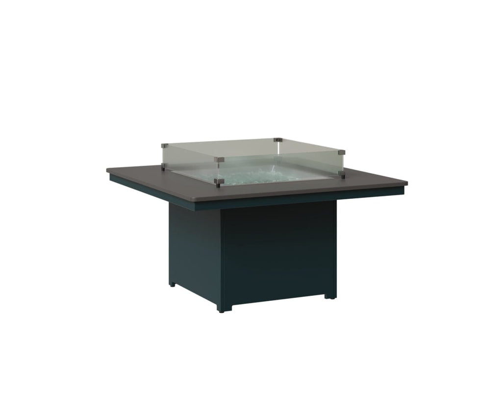 Numa 47" Sq Fire Pit Rockwood Outdoor Furniture Hammered Top: Stainless MGP Berry 