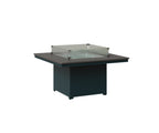 Numa 47" Sq Fire Pit Rockwood Outdoor Furniture Hammered Top: Stainless MGP Berry 