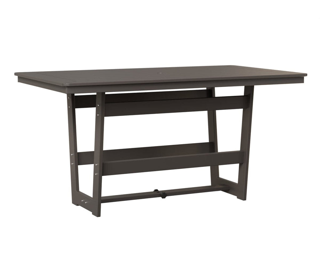 Hudson Hammered Finish 40" x 70" Rectangle Table - Counter Height Rockwood Outdoor Furniture 