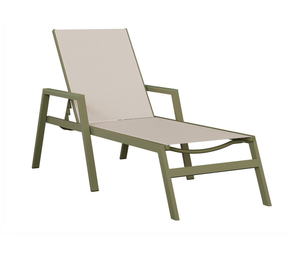 Vida Sling Chaise Lounge with Arms