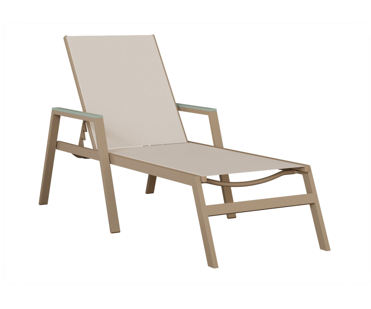 Vida Sling Chaise Lounge with Arms