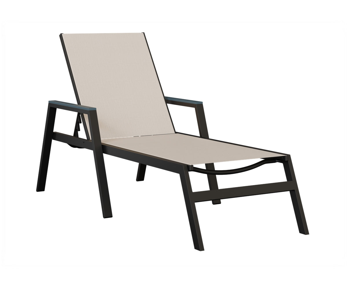 Vida Sling Chaise Lounge with Arms