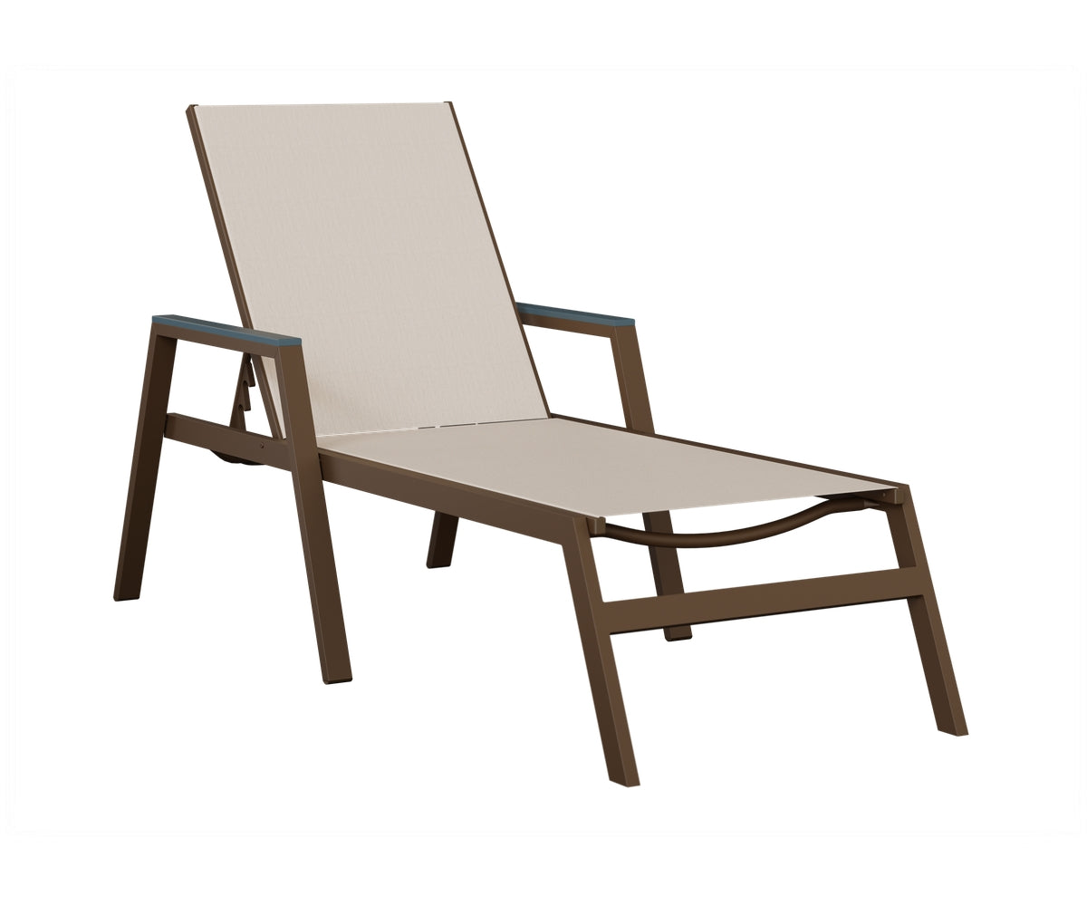 Vida Sling Chaise Lounge with Arms