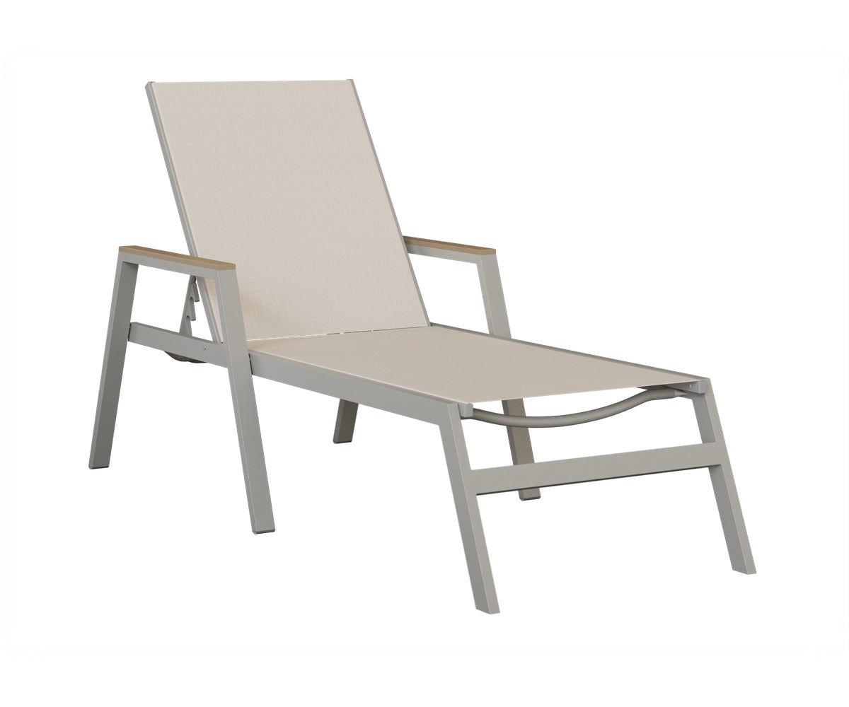 Vida Sling Chaise Lounge with Arms